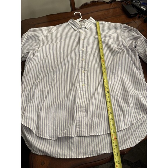 Ralph Lauren Golf Tilden Button Down Shirt Mens 2XL Purple Striped Cotton - Picture 7 of 8